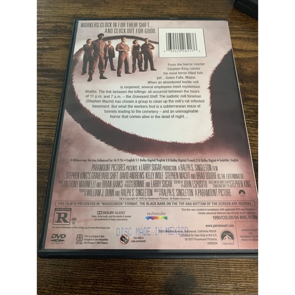 HORROR DVD LOT: Stephen King's Silver Bullet & Graveyard Shift, The Hitcher HBO - Picture 8 of 11